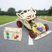 RC Steering Vehicle Kit Hands-on Learning DIY Racing Vehicle Kit Rear-Wheel