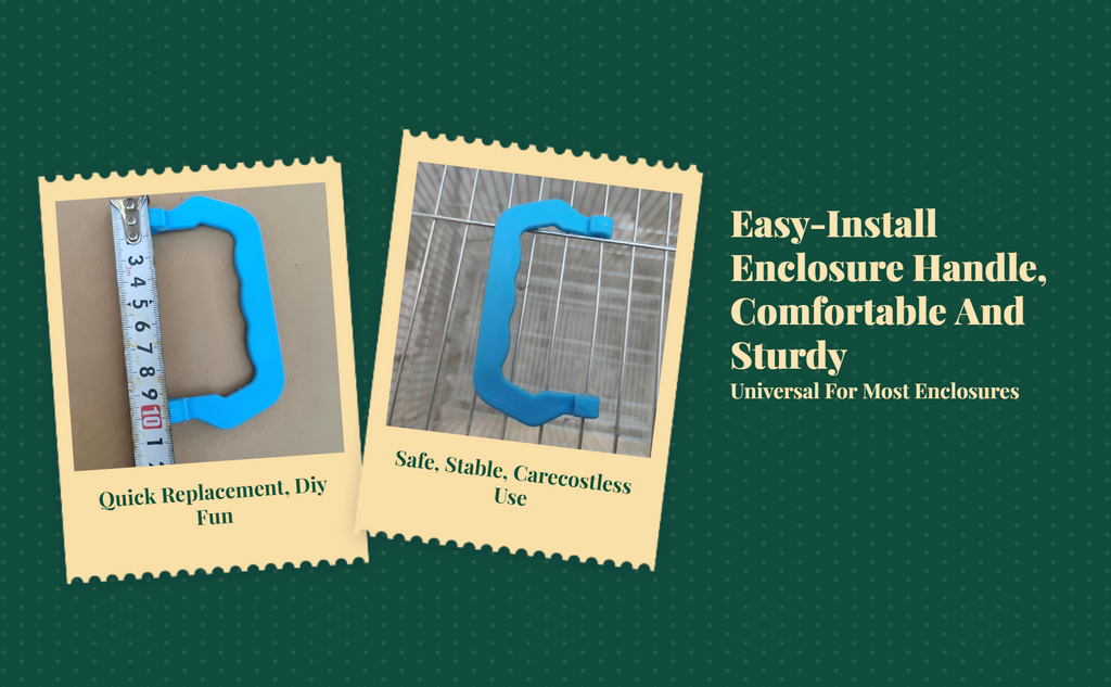 Pet enclosure Handle, Plastic Replacement Carry Handle, Easy to Install for avian, hare, cat, and dog enclosures. Portable and removable accessory.