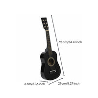 25 Inch Guitar Solid Wood Toy Guitar Easy to Play for Learning, Beginners