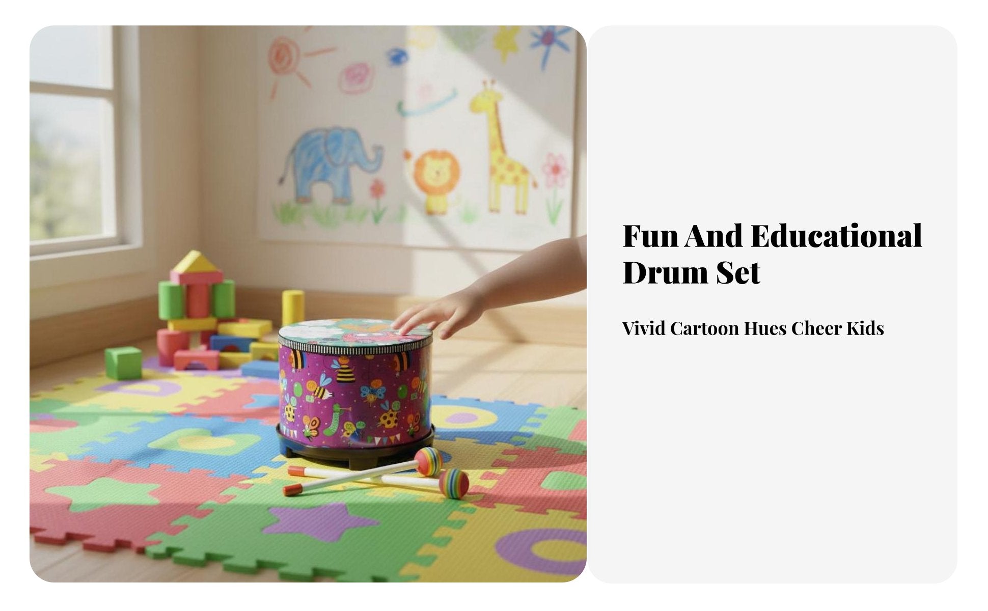 children's Hand Drum Rhythm Development Musical Toy Develops Fine movement Skills