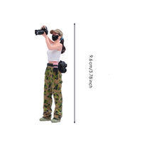 1/18 Scale Photographer Figure Finished Display Piece Painted Miniature Model Unopened Packaging Hand Painted Resin Figurine