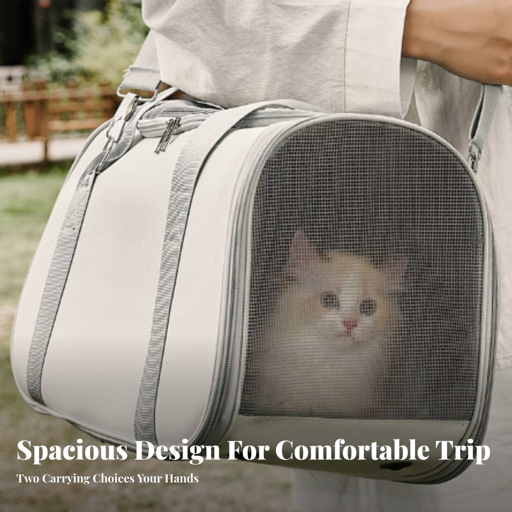 Soft-Sided feline excursion Bag Large Capacity Soft-Sided Pet Tote Shoulder Strap