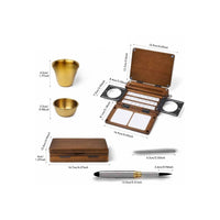 Portable Paint Box with Mixing Plates Long-Lasting Wooden Paint Box