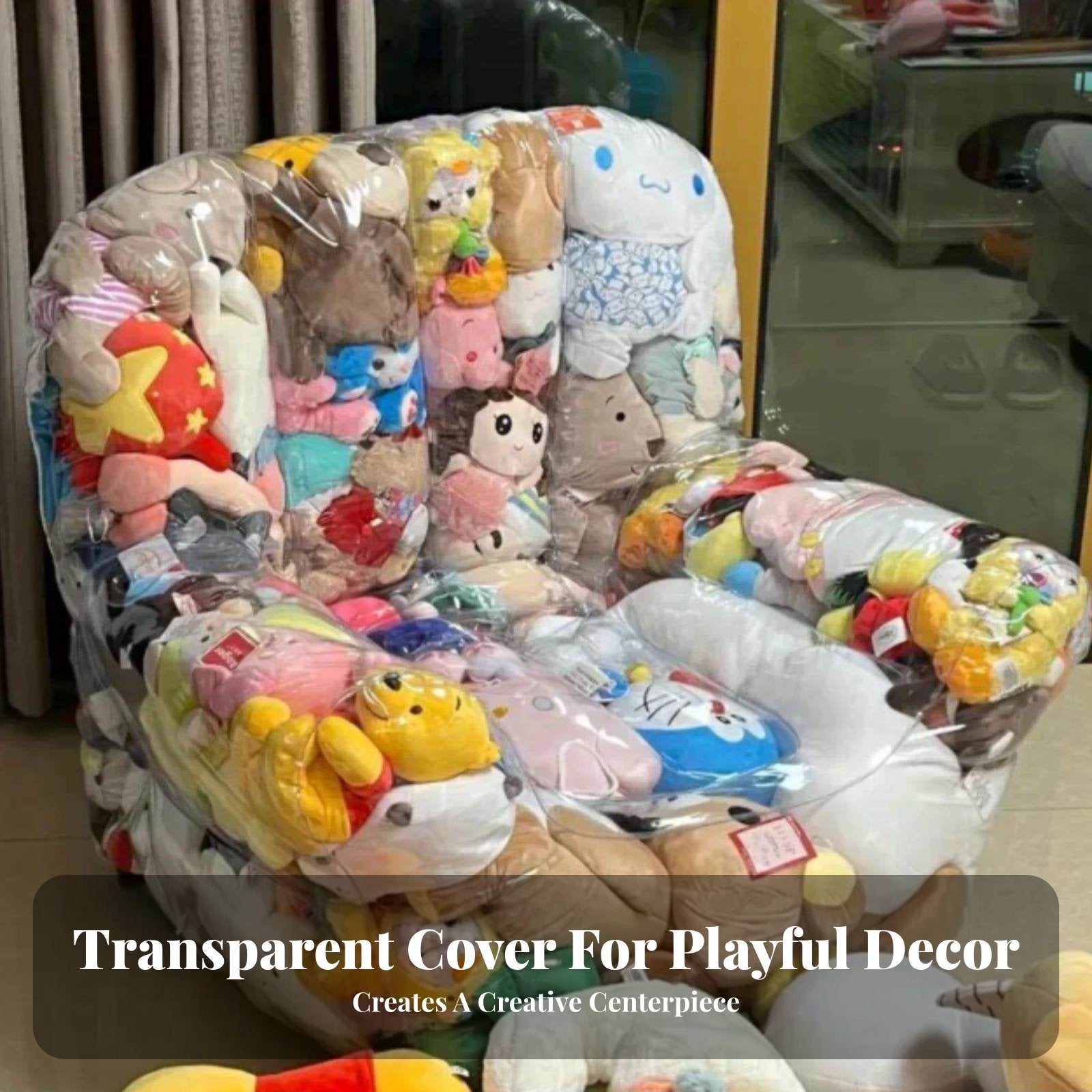 Easy to Fill Stuffed Soft Storage Bean Bag Space Saving Stuffed Soft Storage Chair Large Capacity for Toddlers, Teens, Playroom, Bedroom
