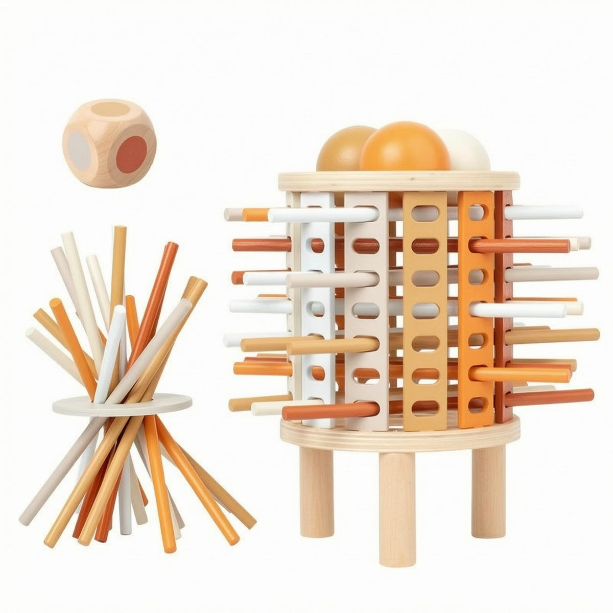 Pisa Structure Balance Toy Educational Wooden Balancing Structure Perforated