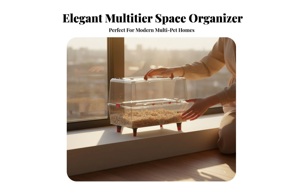 Transparent Hamster Villa Chewresistant Rodent Habitat Spacious Interior for Indoor