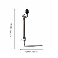 Adjustable Cymbal Holder Clamp Silver Finish Cymbal Arm for Studio