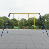 V-Shaped Frame Swing Set Galvanized Children's Swing Set Anti-Slip Supports