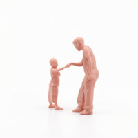 Father and Son Figurines Simplified Details Handshake Figurines Ready to Use