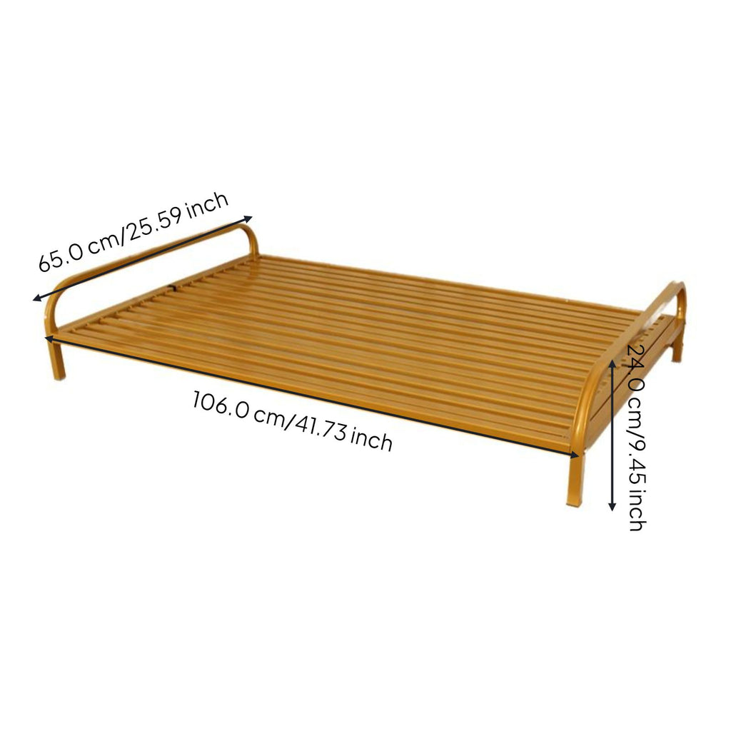 Gnaw-resistant dog bed, easy clean.
