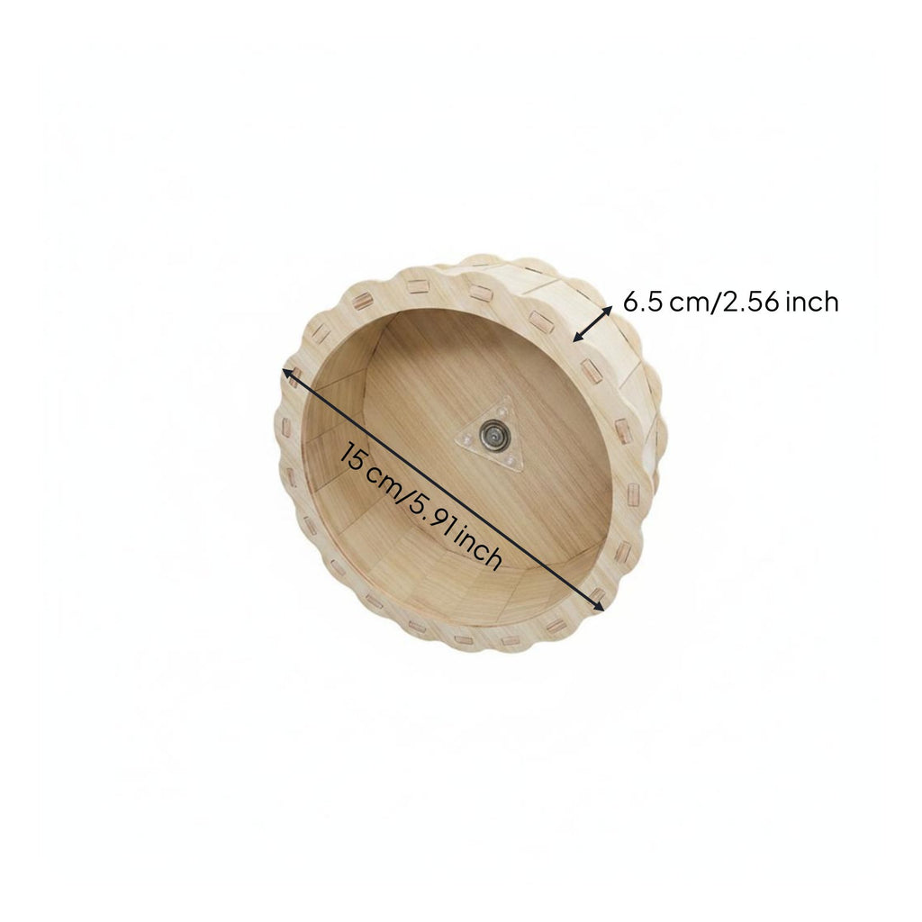 Quiet Hamster Wheel Wooden Hamster Wheel Double-Sided Waterproof