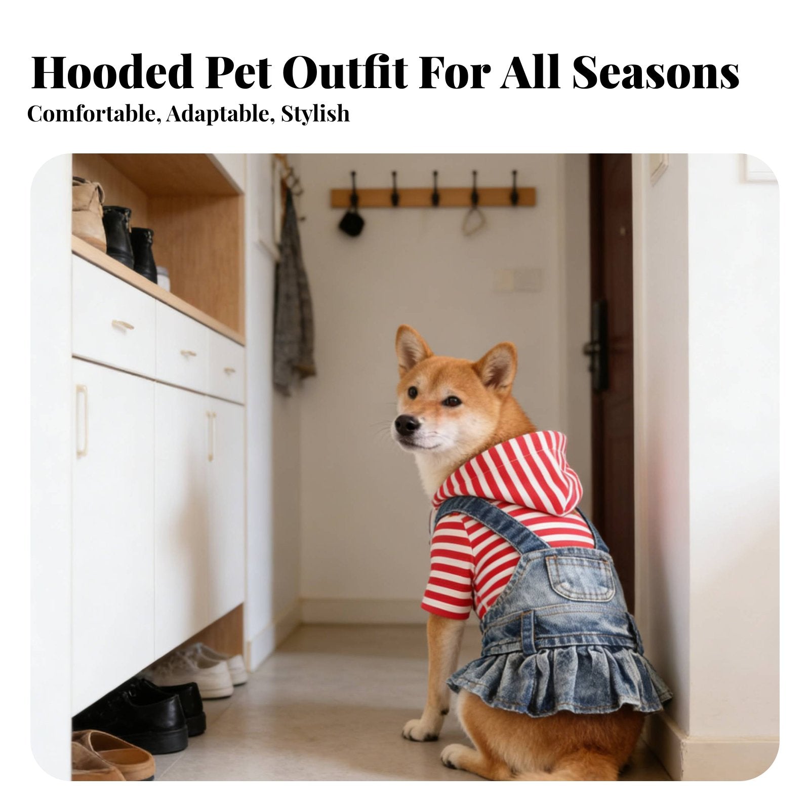 Comfortable Fit Embroidered Denim Pet Skirt Machine Washable Denim Dog Dress Lightweight Material for Dogs, Photo Shoots, Parties, Weddings