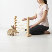 Wooden Bunny Jump Bar Sturdy & Long-Lasting Adjustable Rabbit Hurdle