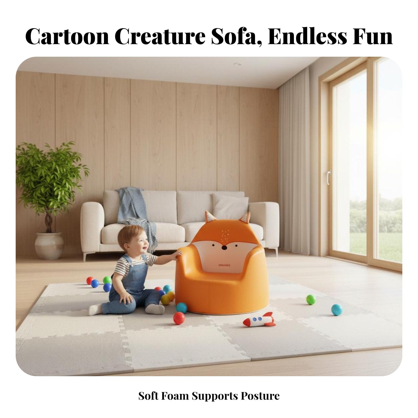 Toddler Reading Chair Lightweight and Portable children's Furniture for Toddlers