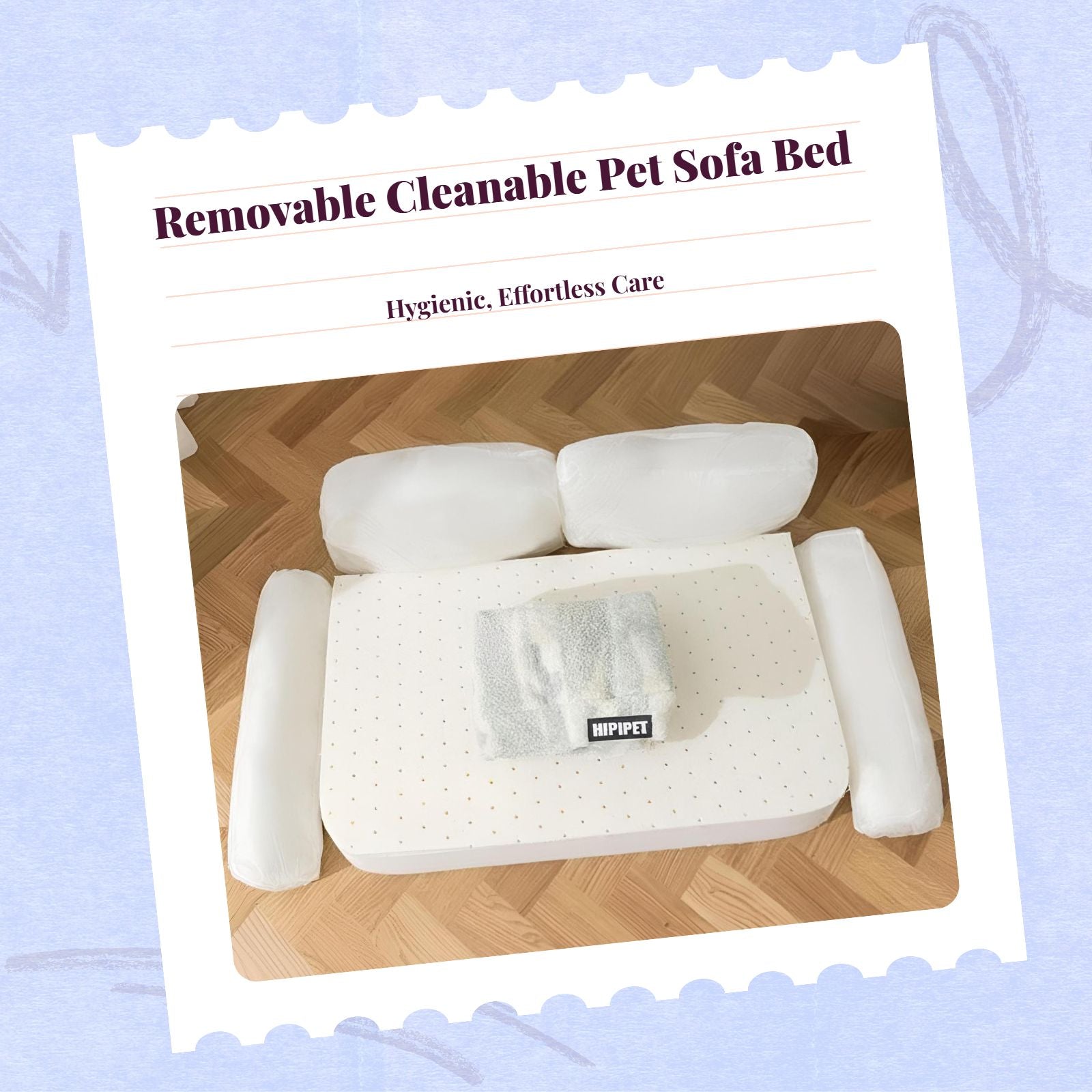 Orthopedic dog bed with removable cover