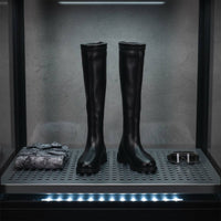 1/6 Scale Female Figure Long Boots Low Heel Tall Boots Toy Accessory Hollow Design for Hobbyists