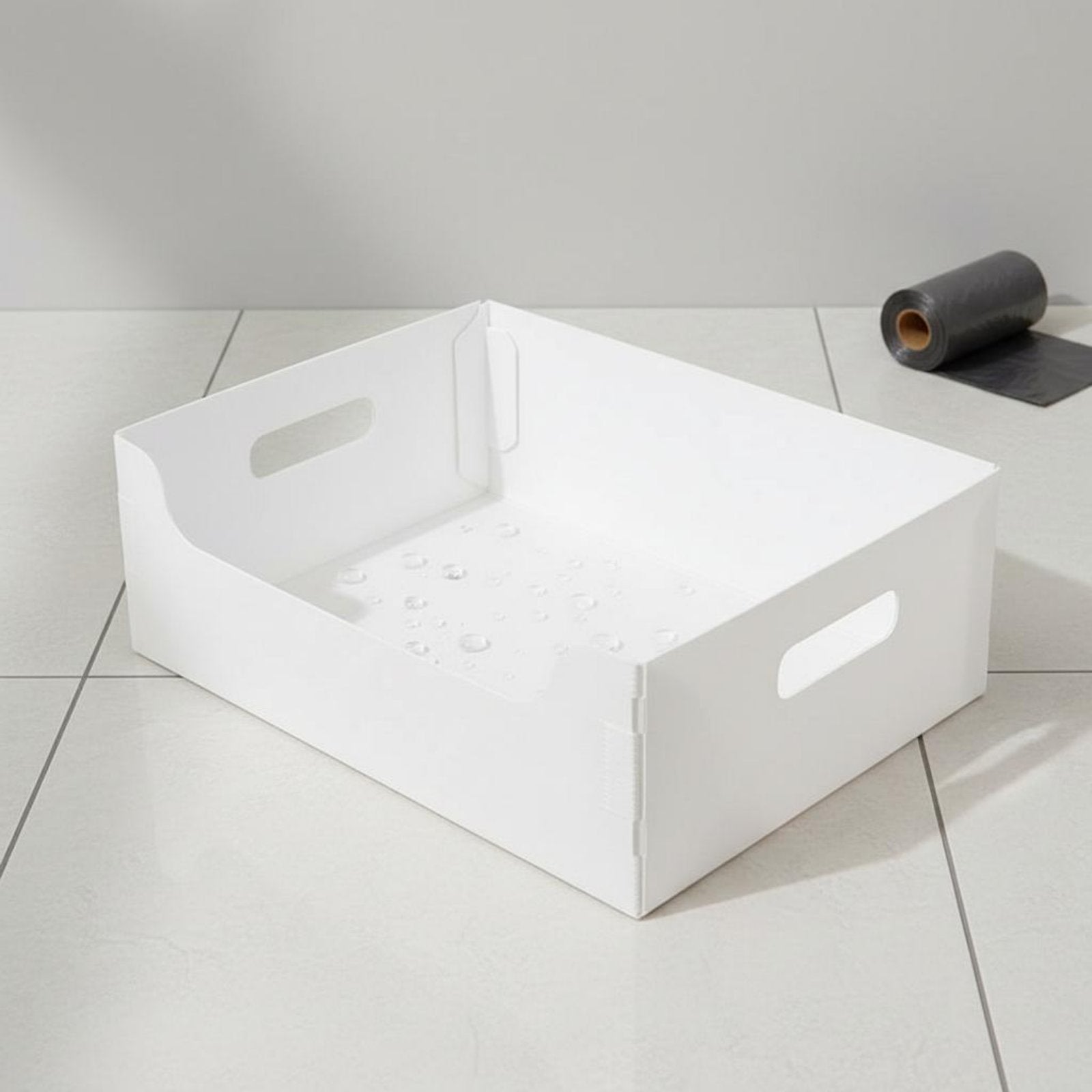Foldable Litter Box uncoveredTop Pet Care Supplies PP Plastic for Temporary Use