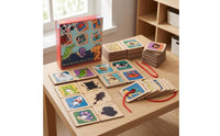 Threading Puzzle Fine Motor Skills Wooden Animal Sorting Board Educational Style
