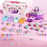 77 Pieces Sticker Art Craft Kit Develops Creativity Kids Keychain Creator