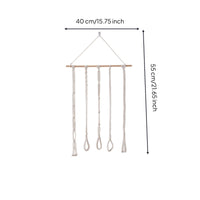 Wall-Hanging Organizer Rack Minimal Cotton Cord Rack Decorative