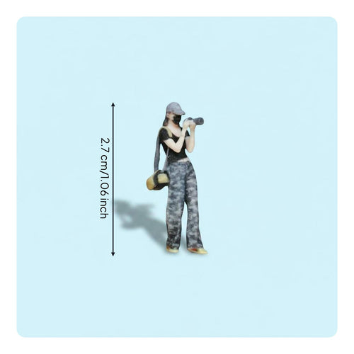 1:64 Photographer Figurine 3D Color Printed 1/64 Scale Figurine High Precision