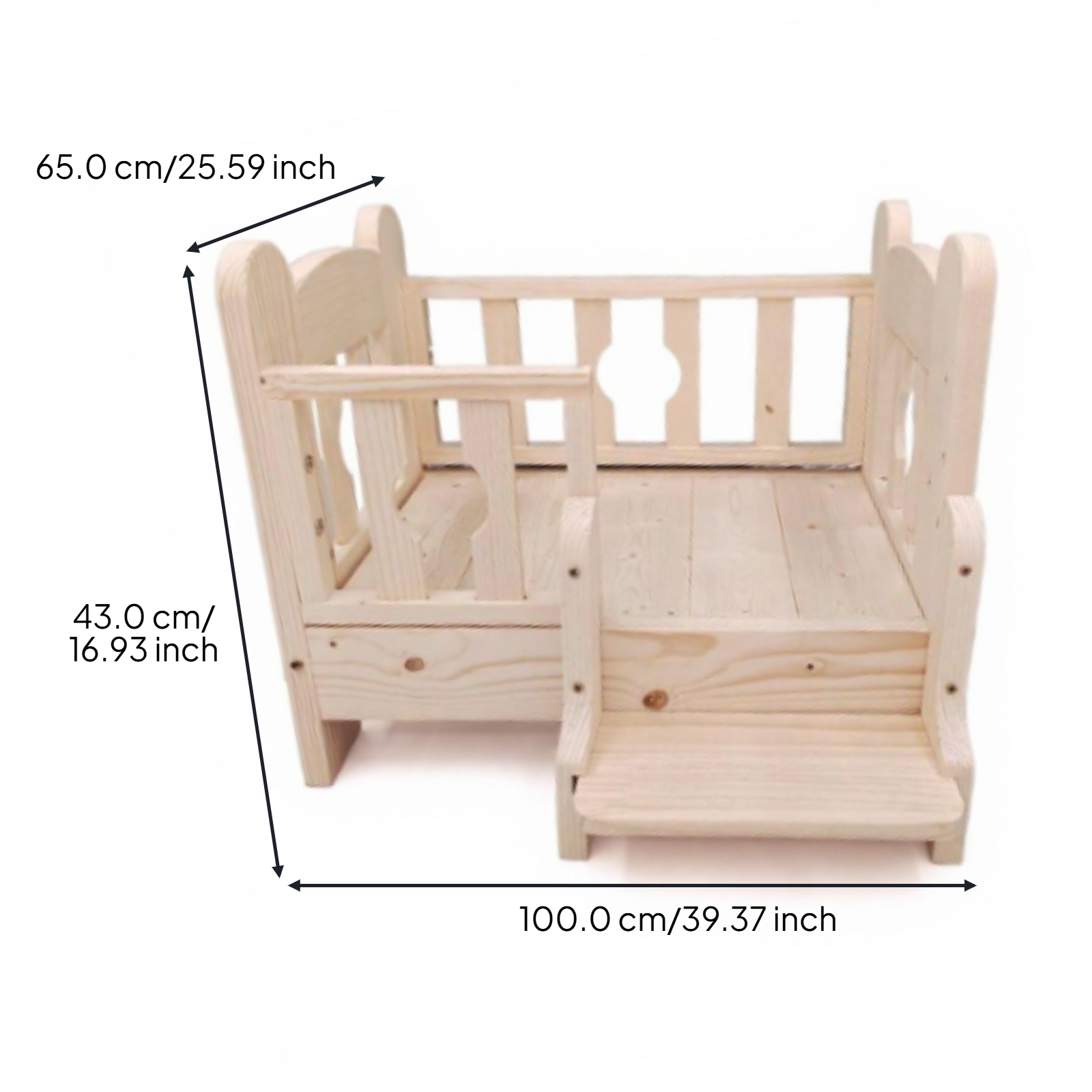 Wooden pet bed for small pets
