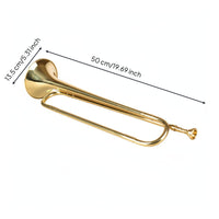 Bugle Playable Gold Bugle Portable Musical Instrument for Students