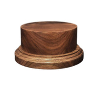 Walnut Display Base Clean Modern Look Round Wood Display Base