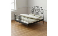 Wrought Iron Design Doll Bed Includes Bedding 1:12 Scale Bed for Collectors
