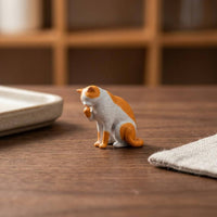 1:64 Feline Model Collectible Home Decor Hand-Painted for Miniature Scene
