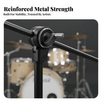 360 Degree Tilter Convertible Cymbal Stand Non-Slip Rubber Feet Swing-out Cymbal Stand Collapsible Design for Stage Performance