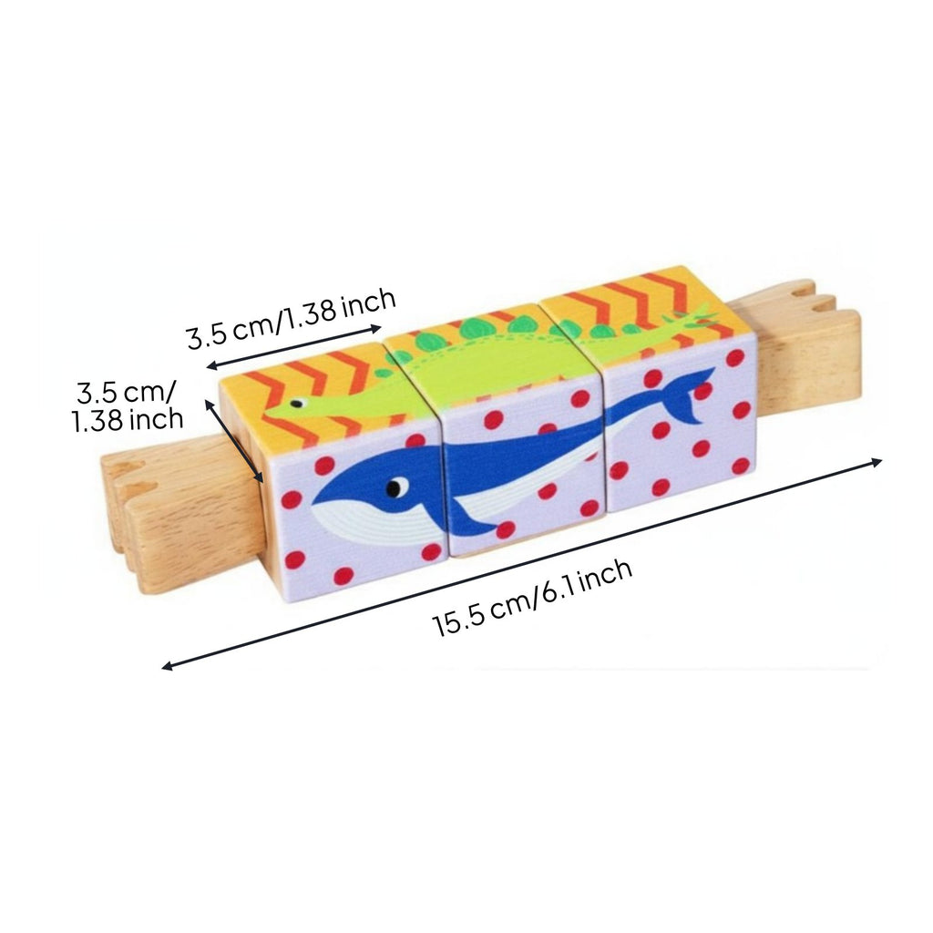 Rotating Block Puzzle 360° Rotation Twist and Match Puzzle Toy Educational Rotate and Twist Blocks for Young Children, Preschoolers