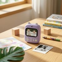Kids Instant Camera Multifunctional Twin Lens Print Camera Thermal Printing