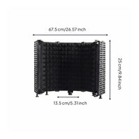 5-Panel Audio-Input Device Isolation Barrier Acoustic Foam Portable Mic