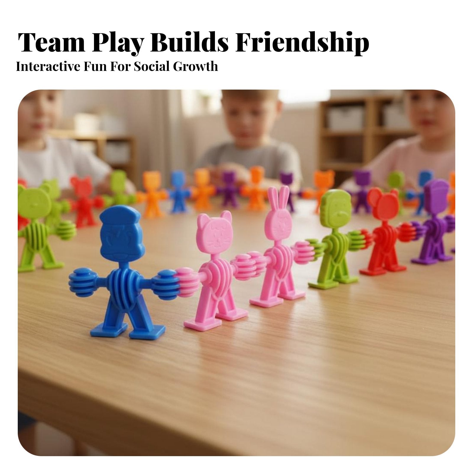 Fine Movement Skills Development Creature Character Stacking Blocks Colorful Design Stackable Creature Blocks Screen Non-Digital