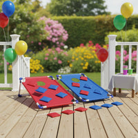 2 Pieces Cornhole Board Set Coordination Training Cornhole Boards Red and Blue