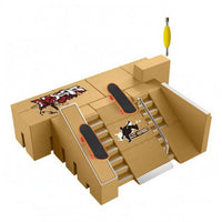 Multi Level Fingerboard Track Printed Graphics Mini Ramp Obstacle Small Sports Gear Assembled