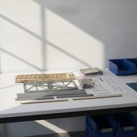Station Pedestrian Bridge with Stairways 1:87 for Hobby Builders
