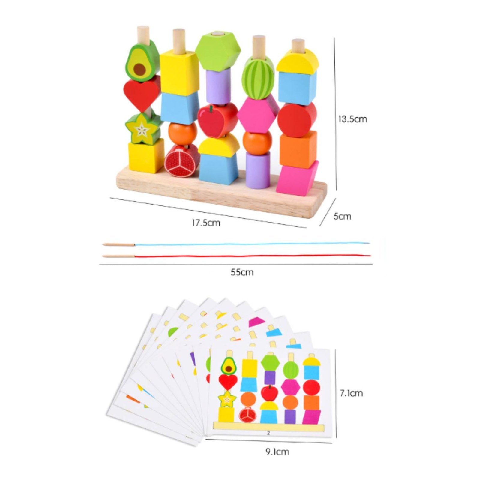 Educational Stacking Beads Preschool Learning Stacking Bead Toy Early Education