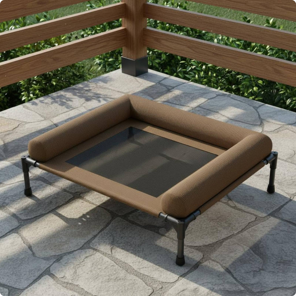 Raised Dog Elevated Pet Bed Cooling Mesh Dog Bed No-Tools-Required Assembly