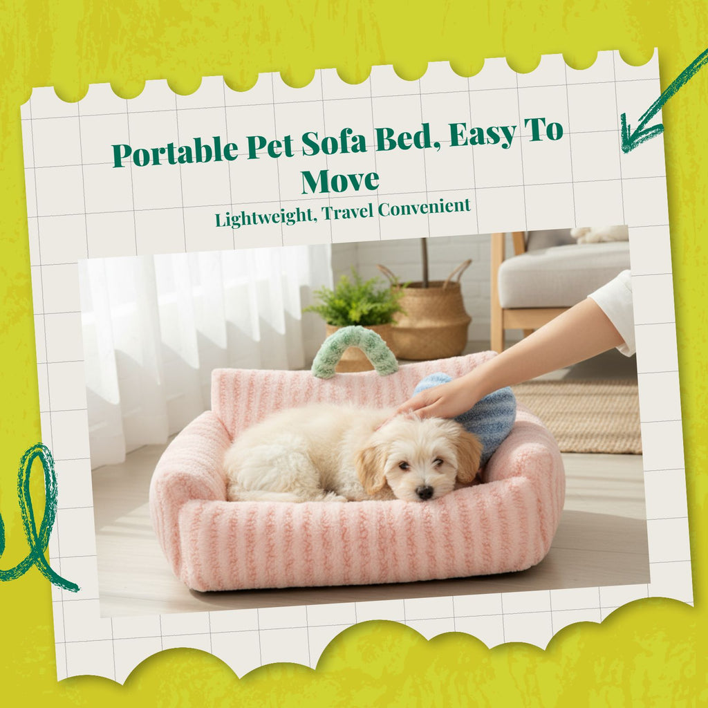 Cat Bed, Soft Washable Pet Sofa Mat, Non-Slip, All-Season