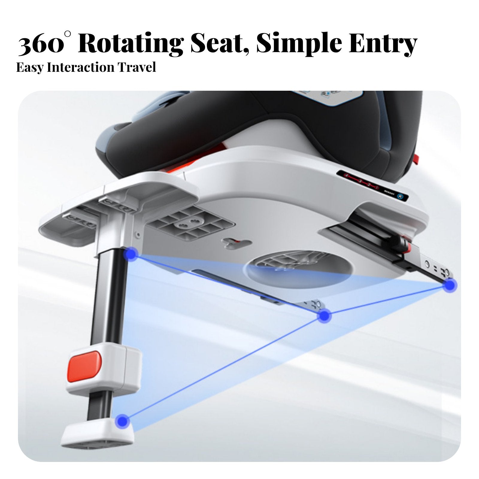 Rotating Versatile Child Seat Adjustable Recline 360 Rotating Infant Carrier Vehicle Anchor System Compatible Forward And