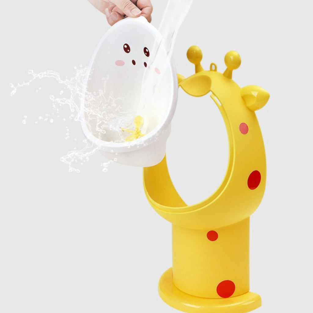 Wall-Mounted Kids Urinal Fun Rotating Target Boys Standing Urinal Splash Proof