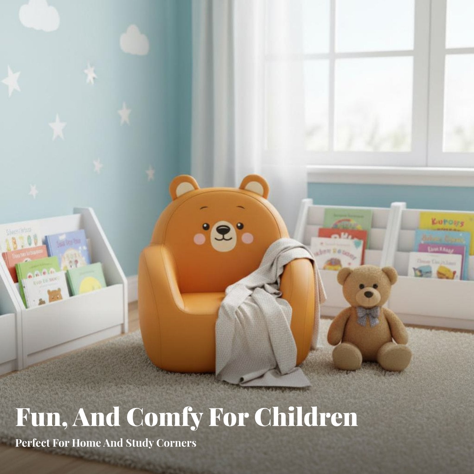 Upholstered child's Armchair Learn-to-Sit Support child's Club Chair for Parents