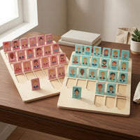 Guess Who Game Basswood for Family Play