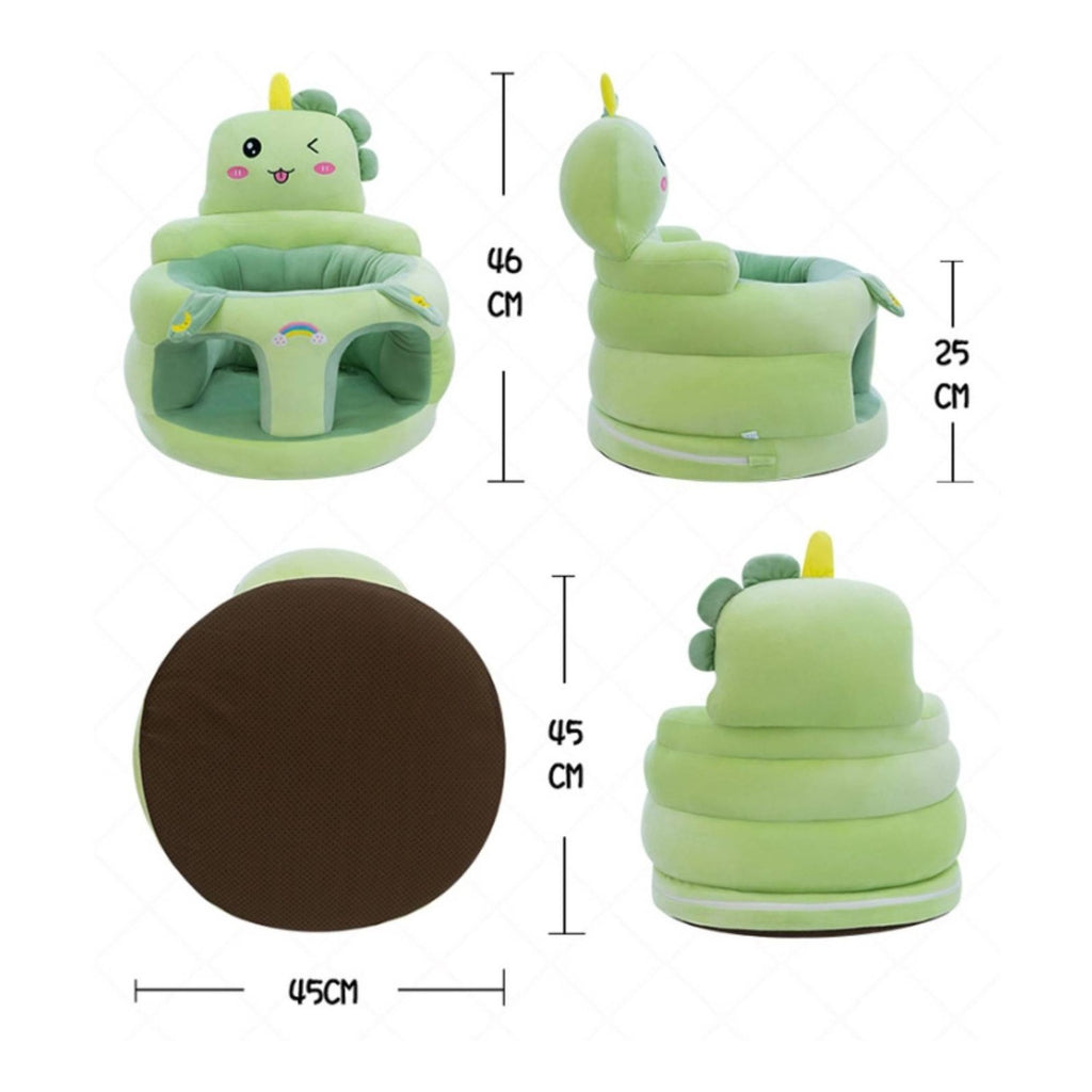 Soft Baby Sofa Spine Support High-Back Baby Sofa Sit up Chair Anti-Fall Design Stuffed Creature Chair Skin-Friendly for Toddlers
