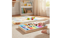 Piano Busy Board Educational Wooden Piano Board Enhances Hand-Eye Coordination