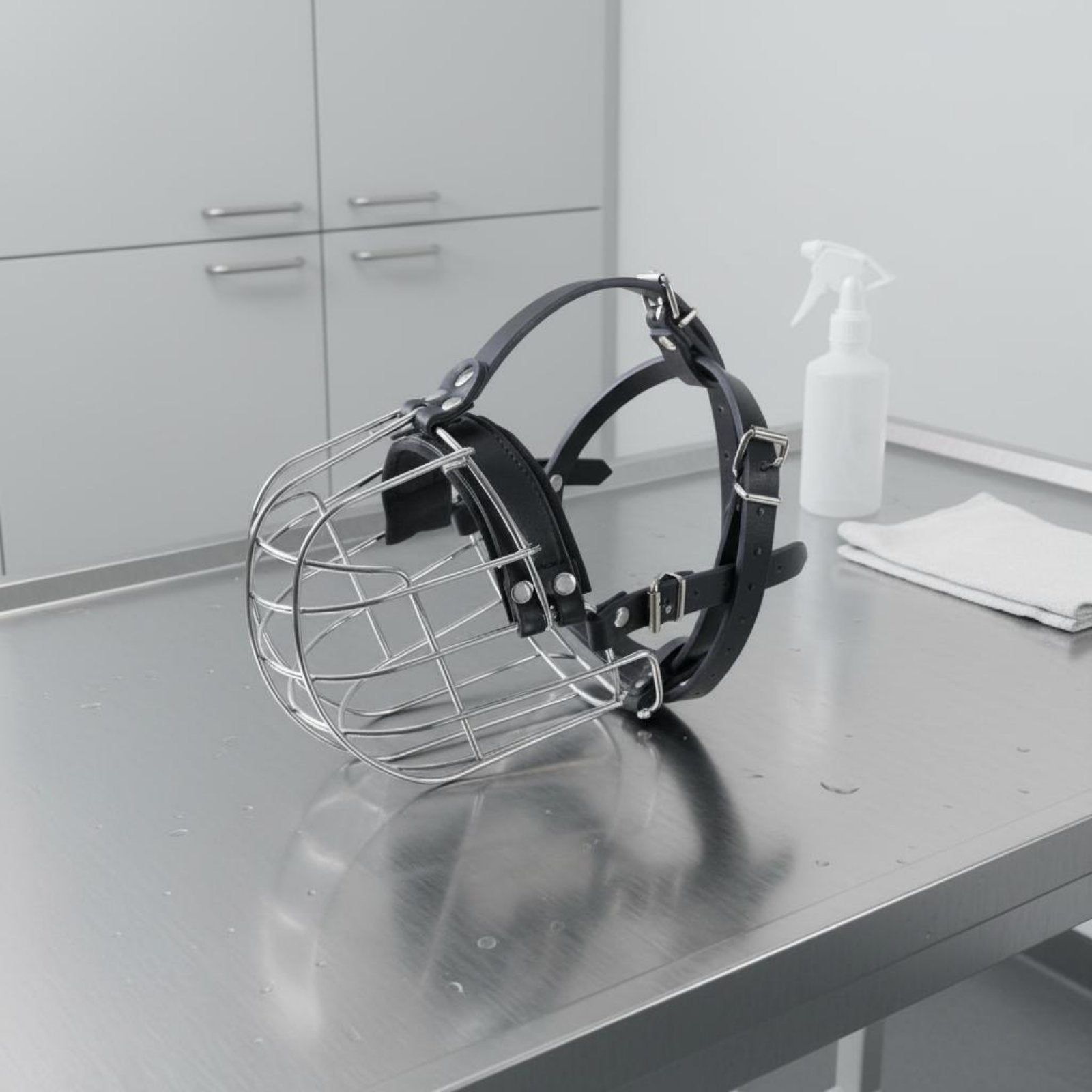 Metal Dog Muzzle Allows Panting Pet Gear Comfortable Padding