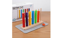 Wooden Bead Sorter Large Beads Young Child Abacus Toy Polished Edges
