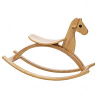 Wooden Rocking Horse Sturdy Solid Wood Rocking Horse Smooth Young Child Riding Toy for Children, Kids